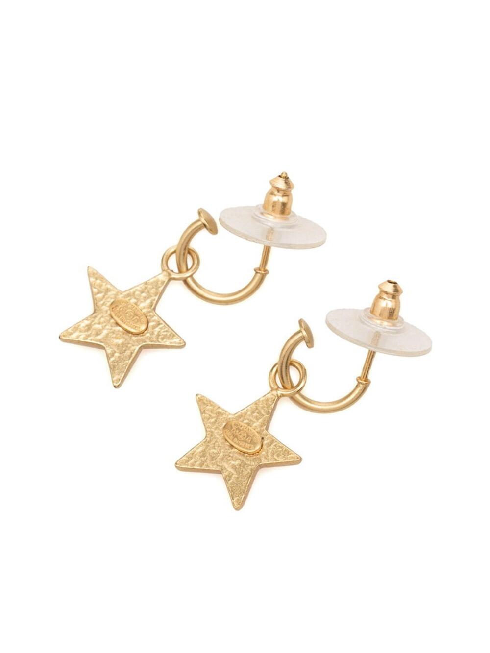 Chanel Cc Logo Star Earrings Metal #275945C76B - Picture 2 of 3